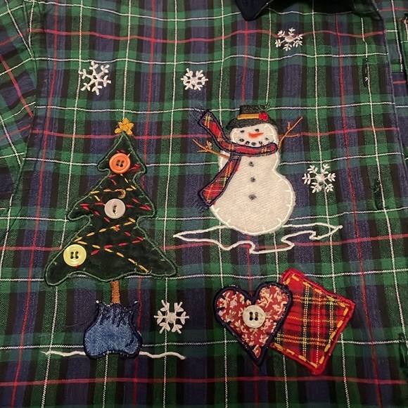 Vintage Holiday Flannel Button Up Shirt - Picture 5 of 13